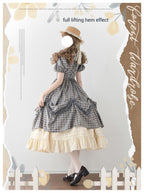 Forest Picnic - Classic Lolita OP Dress with Off-Shoulder and Lifting Hem - image 12