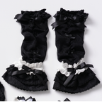 Lily Doll - Gothic Lolita Black White Contrast JSK Dress with Ruffles and Accessories - image 5