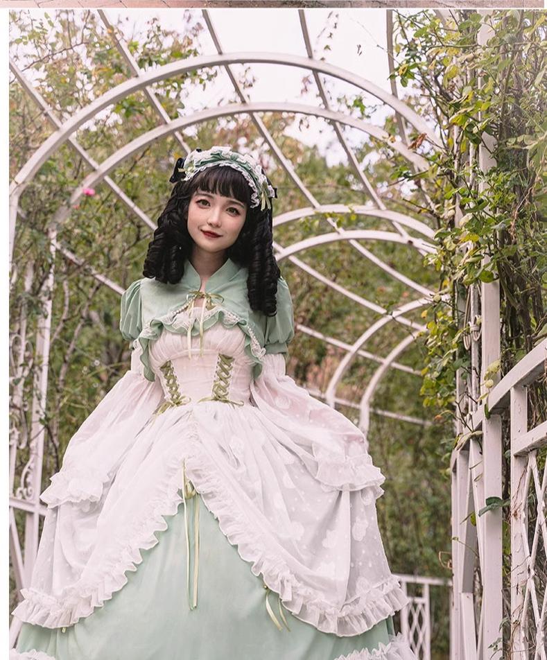 Toting Basil Plus Size Wedding Lolita Green Bridal JSK - image 9