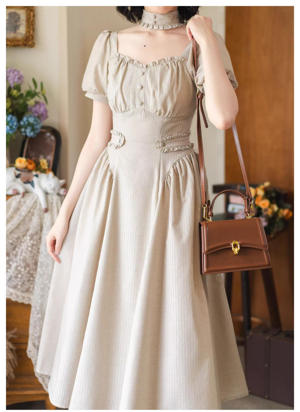 Chantilly Forest - Classic Lolita OP Dress With Square Neck & Underskirt - image 48