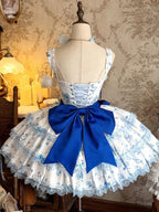 Floral Lolita Dress with Bow Train - image 5