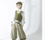 Secret Morning Paper - Ouji Lolita Shirt, Matcha Green Capri Pants Collection - image 1