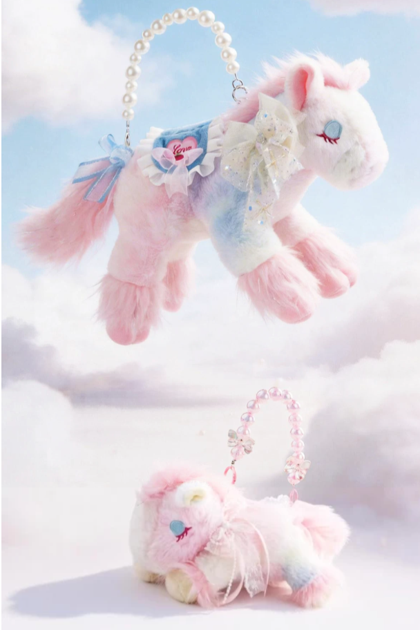 Marshmallow Pony Nini - Plush Crossbody Bag Gift Box Set - image 1
