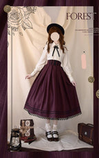 Griffin's Promise - Classic Lolita Skirt Striped Plaid Elegant SK - image 1