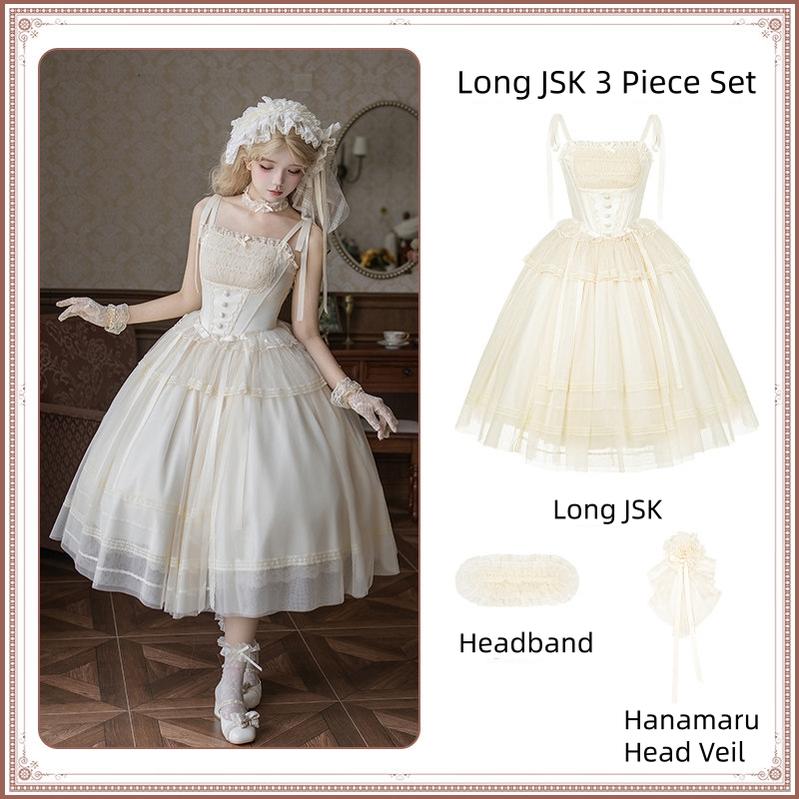 Confession Poem - Classic Lolita Corset JSK Set, Lace & Bows - image 30
