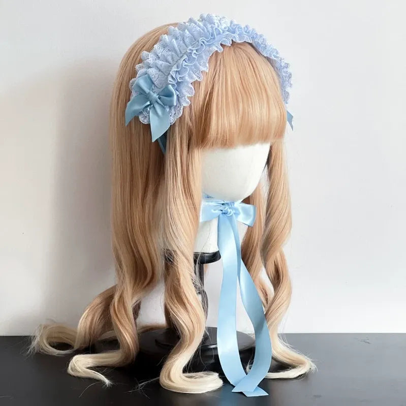 Customized Elegant Lolita Bow Lace KC Headdress - image 36