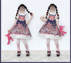 Sweetheart Doll Machine - Sweet Lolita Printed Salopette - image 9