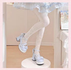 Crush Complex - Sweet Lolita Heel Shoes, Pearls & Bows - image 28