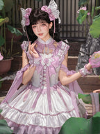 Chinese-Inspired Butterfly Lolita Dress Set with Headpiece and Wrist Cuffs - image 12