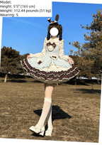 Cream Bud - Tiered Hem Old School Lolita JSK, Side Opening - image 14