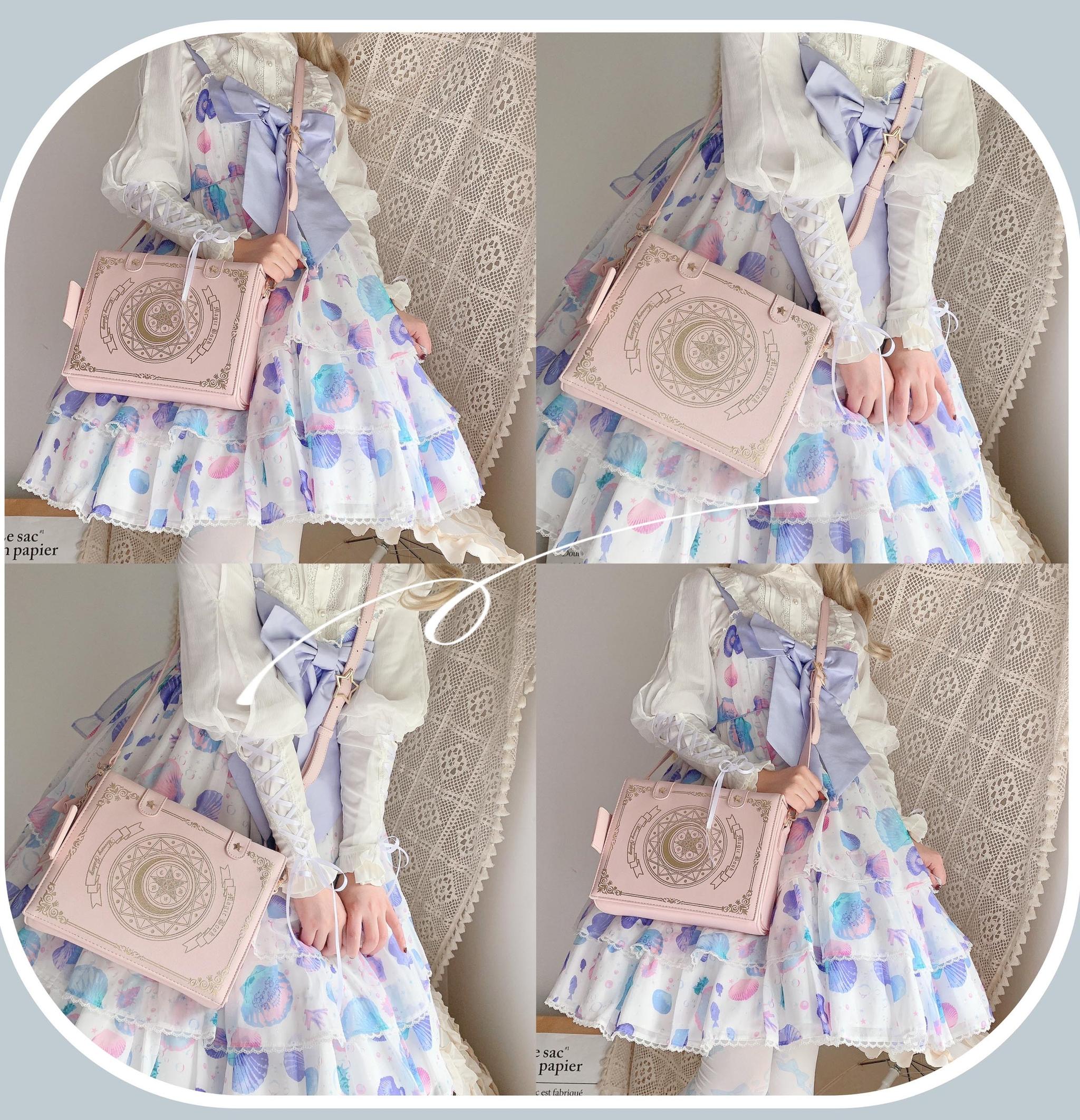 Star and Moon Magic Book Lolita Crossbody Bag in Two Sizes - image 22