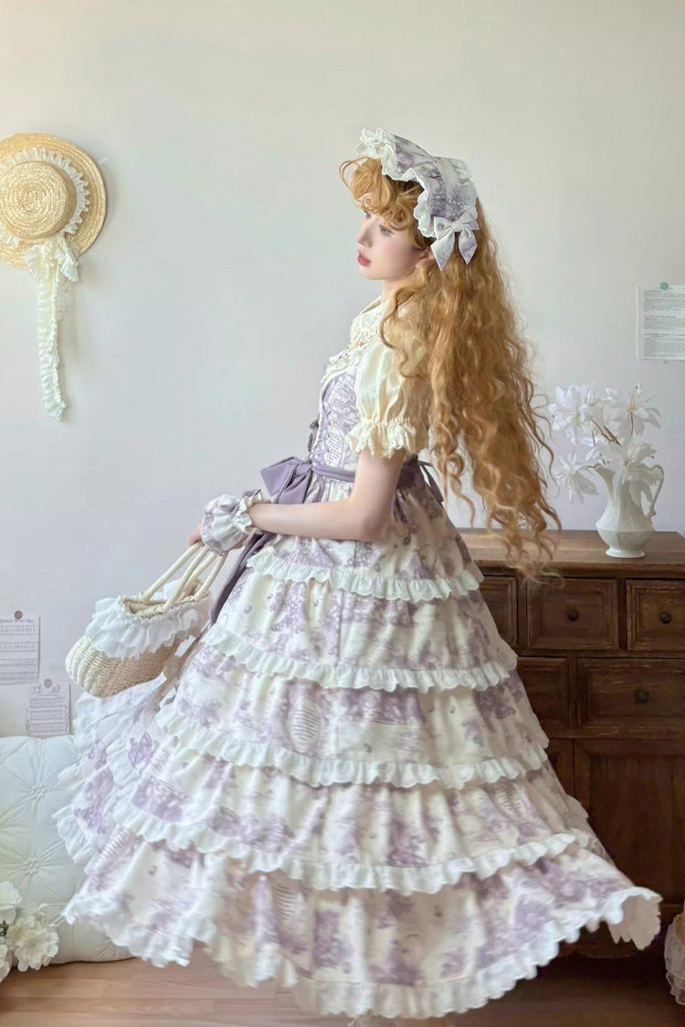 Grape Moon Almanac - Adjustable-Length Sweet Lolita JSK Dress - image 7