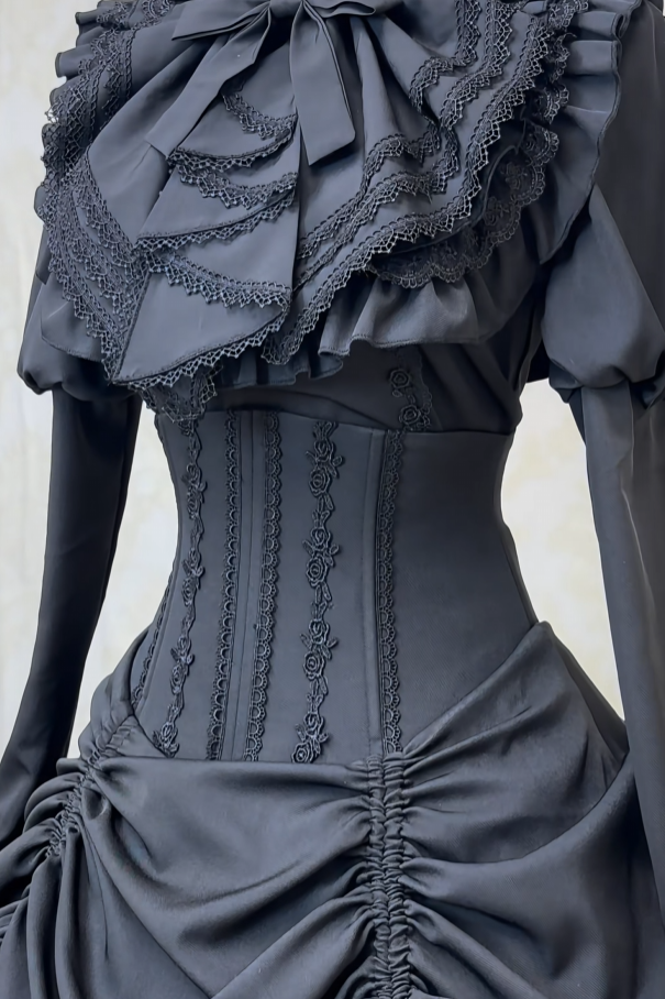 Immortal Bird Black Gothic Lolita Blouse SK Set - image 6