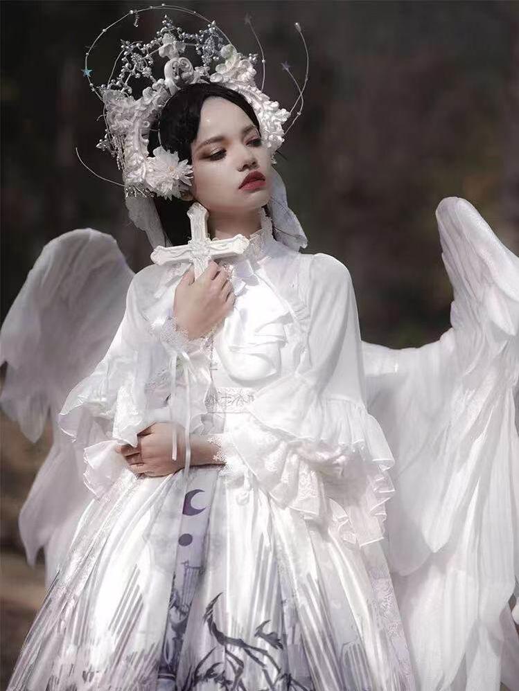 Dragon Bone Cemetery - Gothic Lolita Long Sleeve Blouse - image 26
