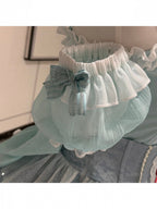Mint Blue Idol Lolita Top and High-Waist Bubble Skirt Set - image 9