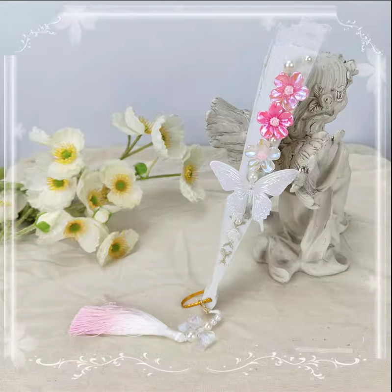 Butterfly Tassel Han Lolita Folding Fan - image 5