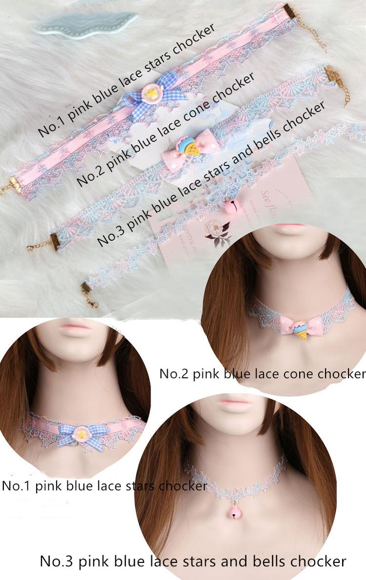 Pink and Blue Sweet Lolita Bow Headwear - image 25
