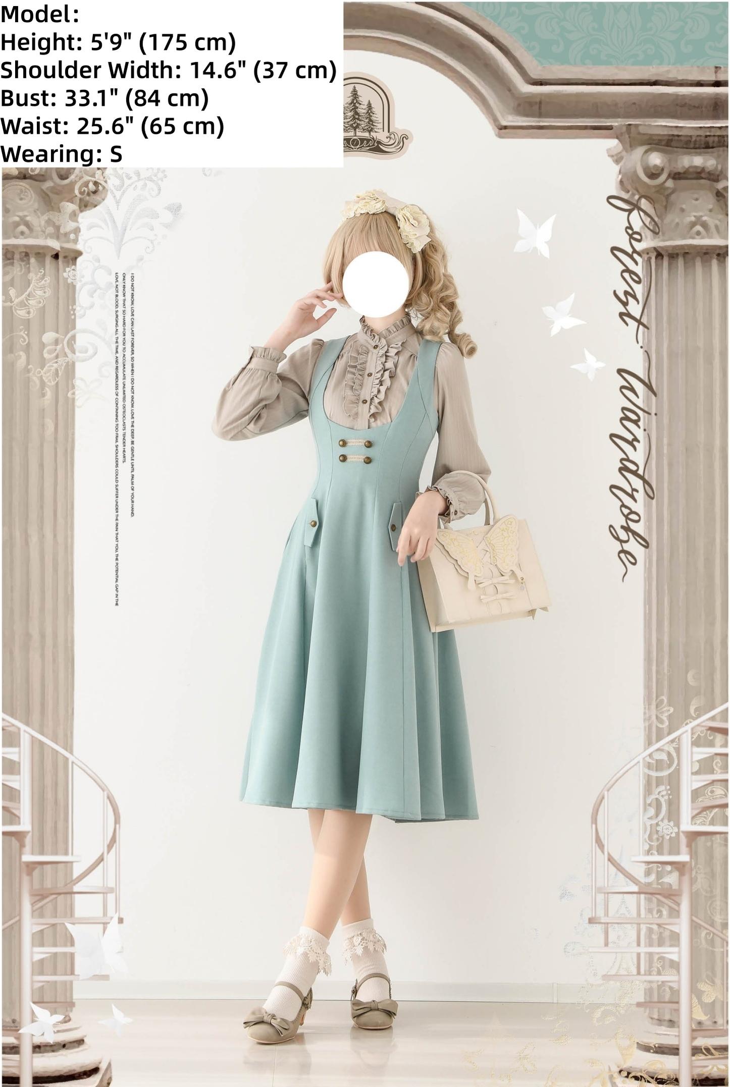 Forest Corridor - Classic Lolita Bust Supporting JSK, Waisted Shirt - image 6