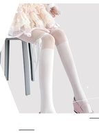 Lace-Splice Lolita Thigh-High Socks - image 9