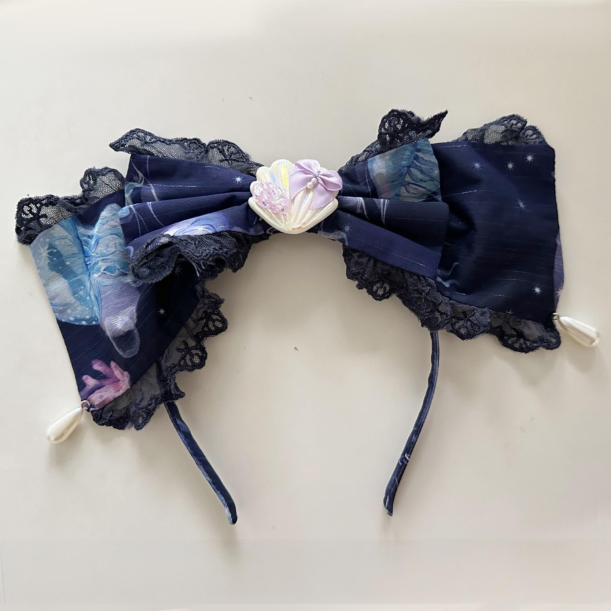 Coral Jellyfish - Sweet Lolita High-waist JSK Dress, Jellyfish & Coral Print and Accessories - image 18