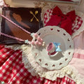Old School Lolita Beaded Necklace, Coffee Cup Pendant - image 3