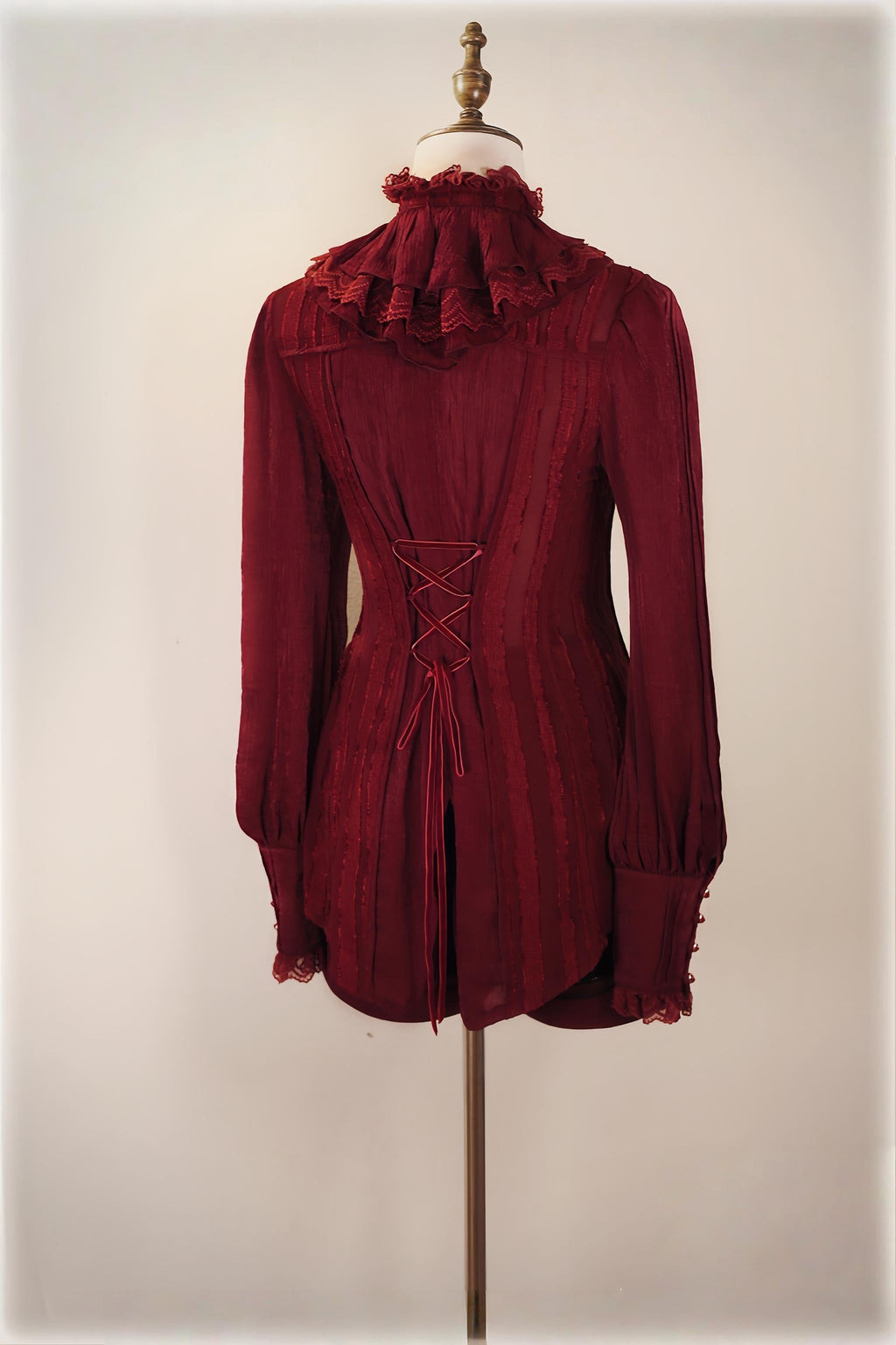 Little Devil - Ouji Lolita Long Sleeve Shirt, Ruffled Lace Collection - image 3