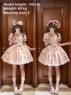 Dream Teahouse - Dessert Print Kawaii Lolita OP Dress Suit - image 23