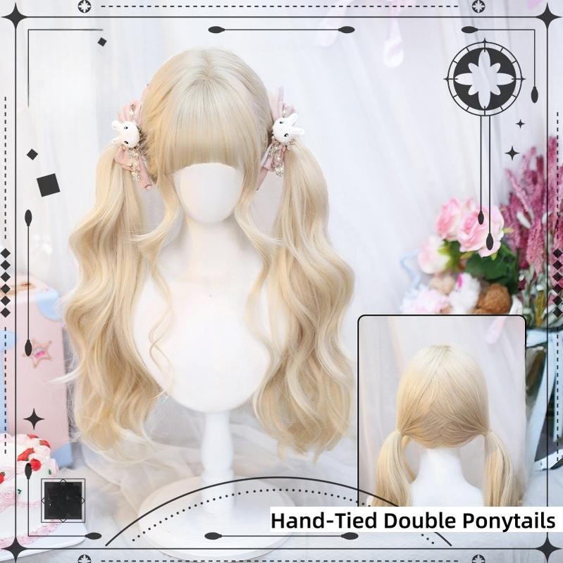 Sweet Lolita Wig Double Ponytails Long Wavy Wig - image 6