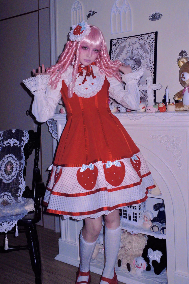 Miss Peculiar Strawberry Sweet Lolita Dress Two Colors - image 18