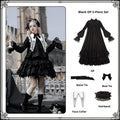 Dawn Bell & Dusk Song - Gothic Lolita Velvet OP Dress, Back Zipper and Accessories - image 25