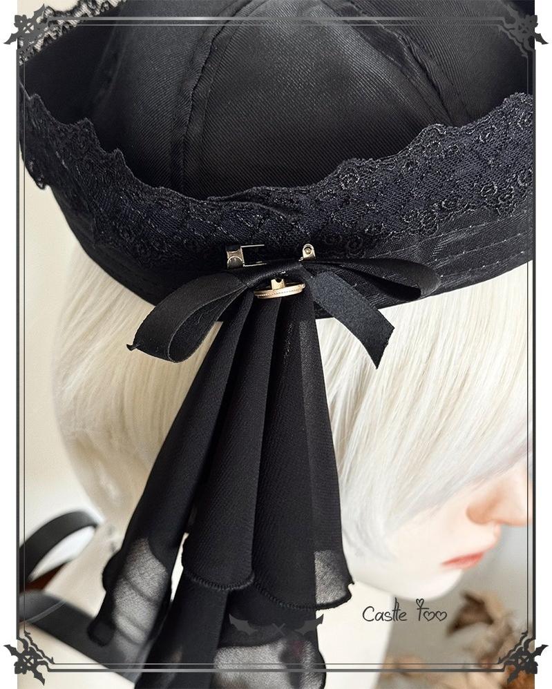 Black Moonlight - Ouji Lolita Chiffon Shirt Outfit Collection - image 23