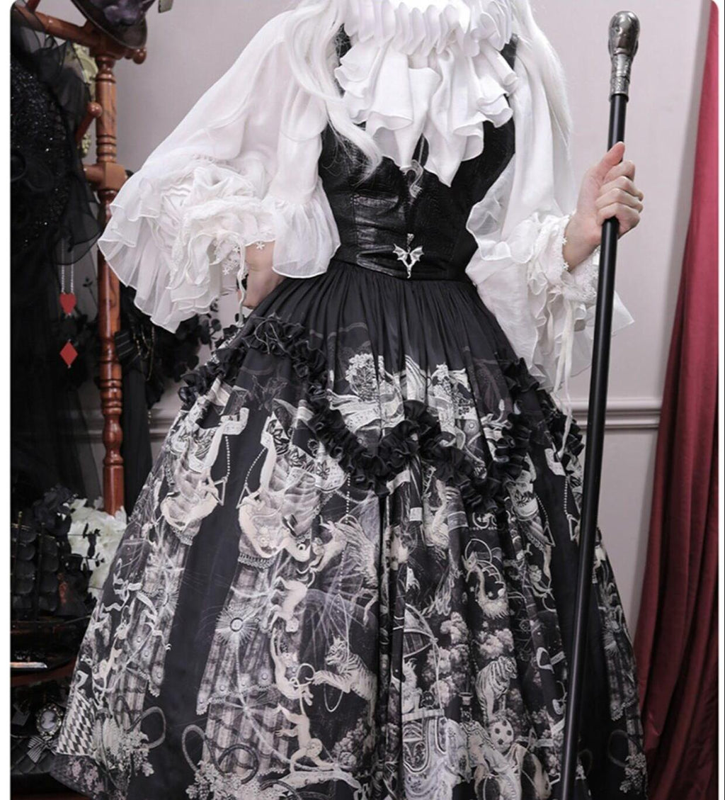 Dragon Bone Cemetery - Gothic Lolita Long Sleeve Blouse - image 29