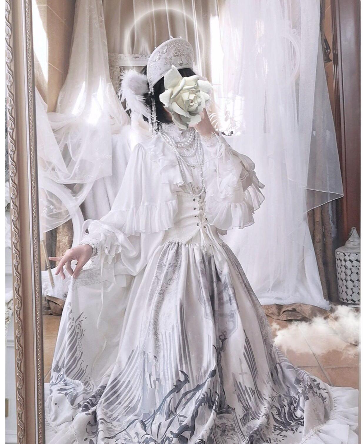 Dragon Bone Cemetery - Gothic Lolita Long Sleeve Blouse - image 53