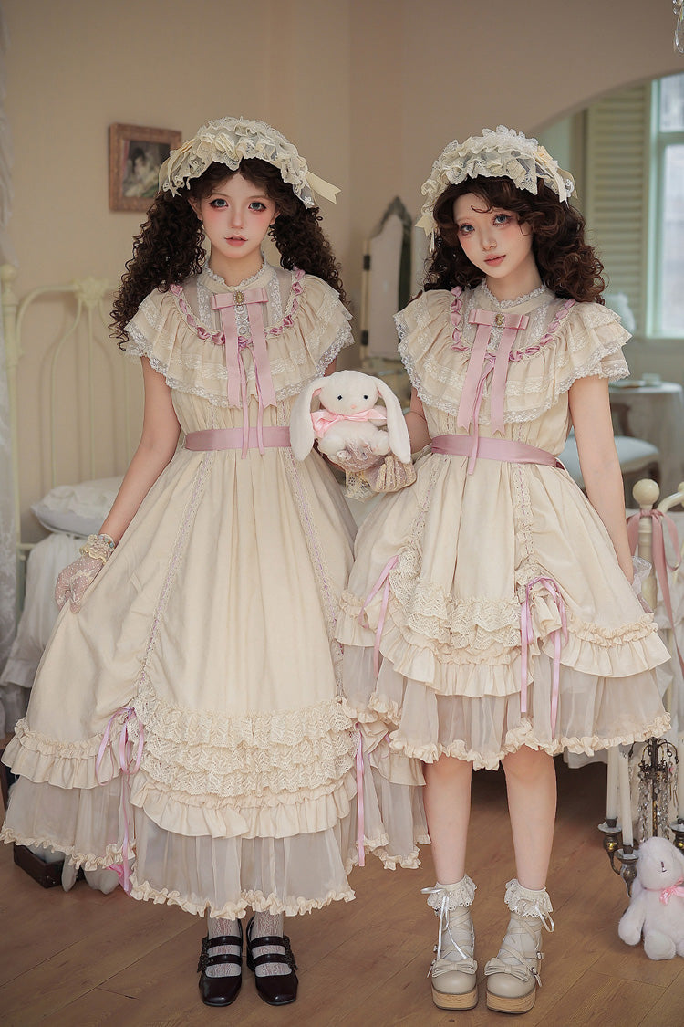 Lily's Dream - Apricot Sweet Lolita Dress, Short and Long Versions - image 1