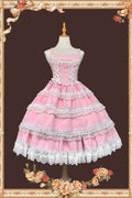 Doll in the Mirror - Square Collar Sleeveless Ruffled Lace-Up Sweet Lolita JSK Dress - image 1
