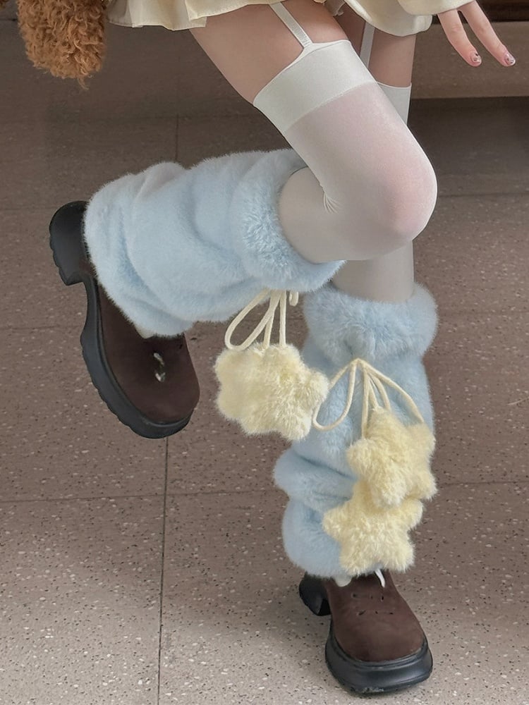 Handmade Plush Leg Warmers Sweet Kawaii Accessories - image 4