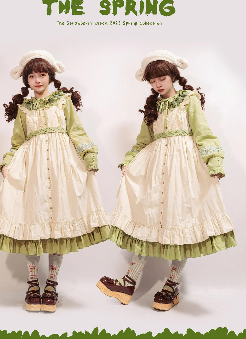 The Spring - Cotton Lolita OP Dress with Long Sleeve - image 14