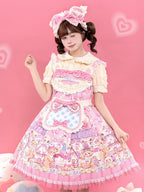 Bear Cake Sweet Lolita OP, JSK and Apron Dress Set - image 8