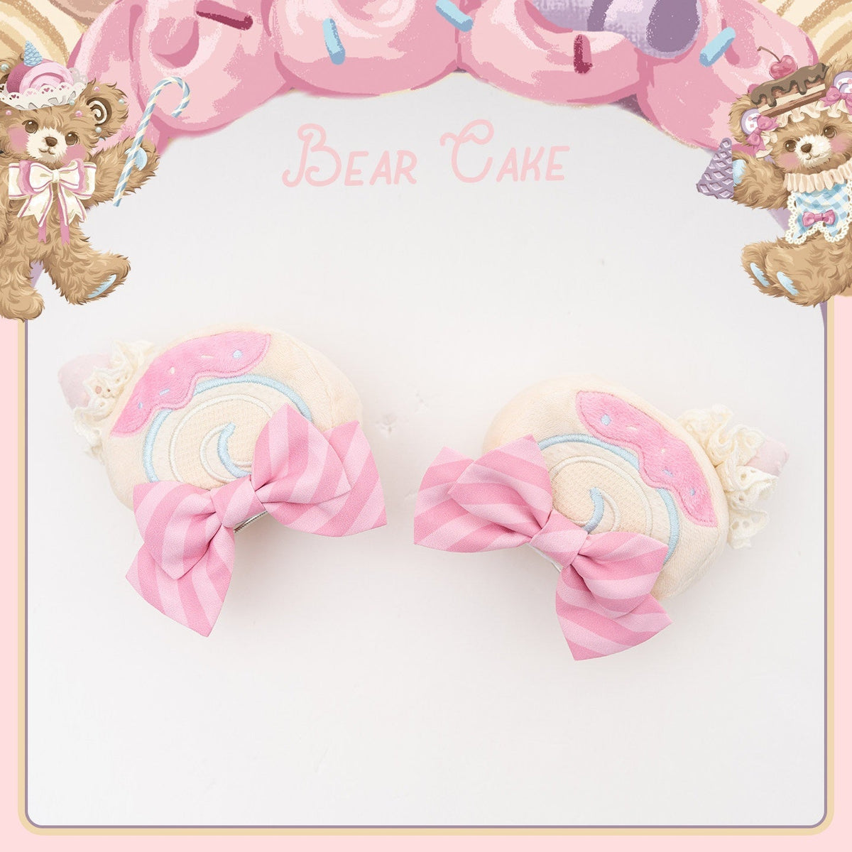 Bear Cake Sweet Lolita OP, JSK and Apron Dress Set - image 17