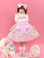 Bear Cake Sweet Lolita OP, JSK and Apron Dress Set - image 11