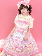 Bear Cake Sweet Lolita OP, JSK and Apron Dress Set - image 18