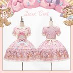 Bear Cake Sweet Lolita OP, JSK and Apron Dress Set - image 13