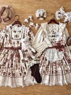 Teddy Bear Daily News Sweet Vintage Lolita Dress JSK and OP Series and Accessories - image 4