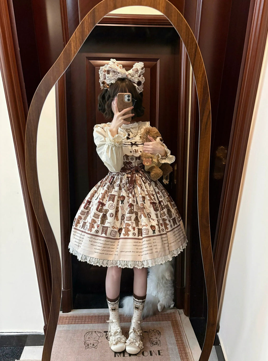 Teddy Bear Daily News Sweet Vintage Lolita Dress JSK and OP Series and Accessories - image 10