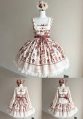 Teddy Bear Daily News Sweet Vintage Lolita Dress JSK and OP Series and Accessories - image 13