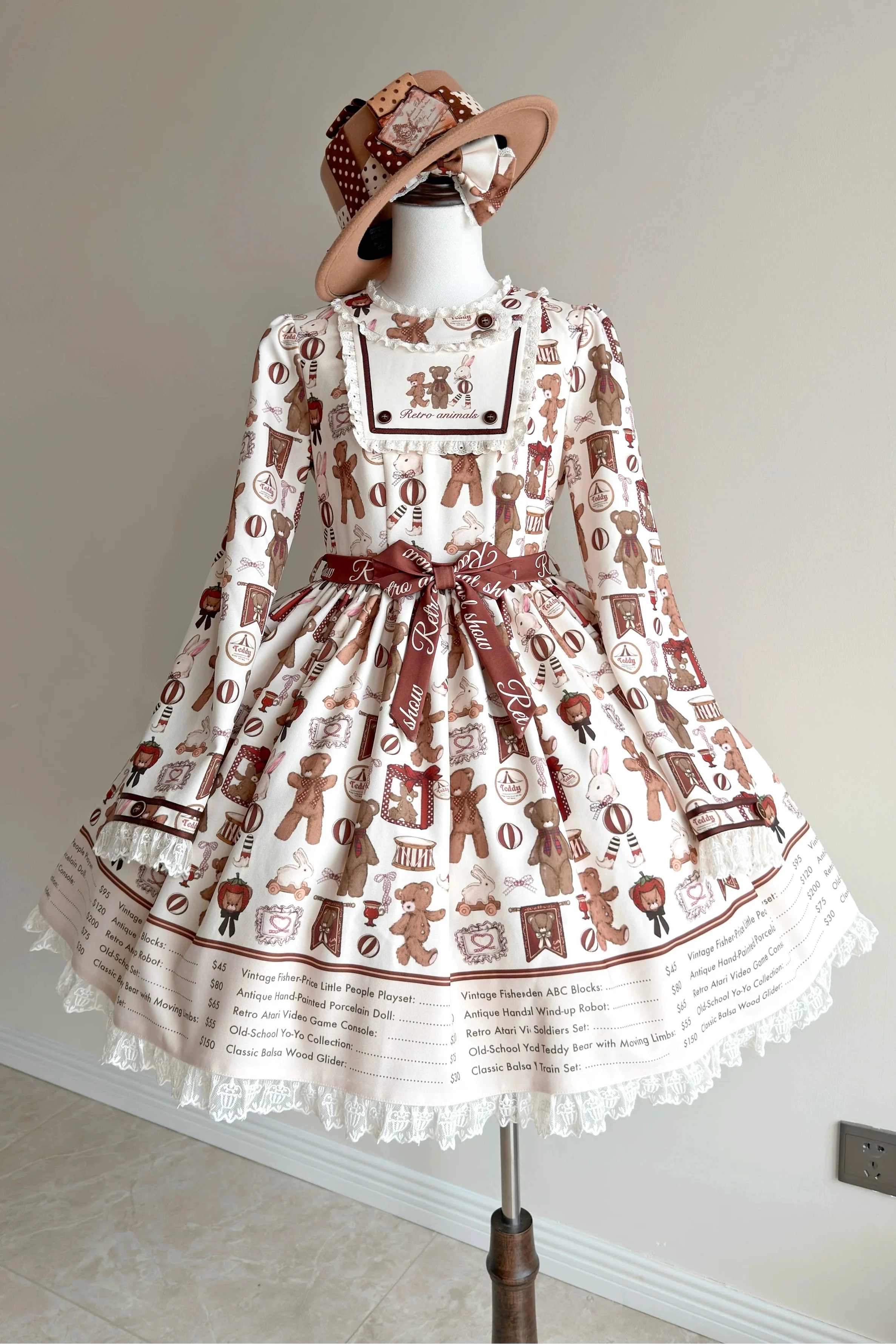 Teddy Bear Daily News Sweet Vintage Lolita Dress JSK and OP Series and Accessories - image 1