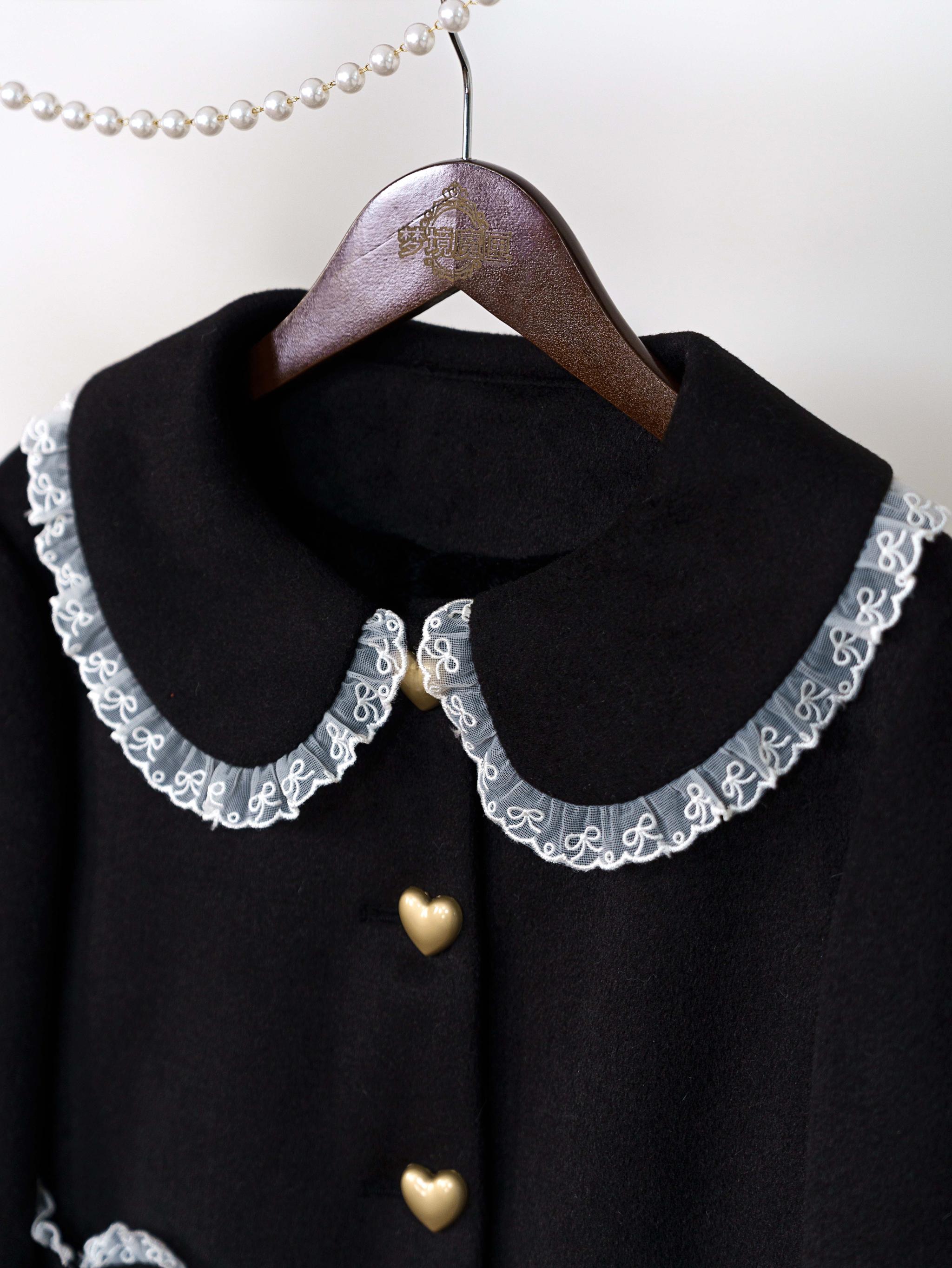 Milk Puff - Winter Fleece-Lined Sweet Lolita Coat, Detachable Collar Collection - image 36