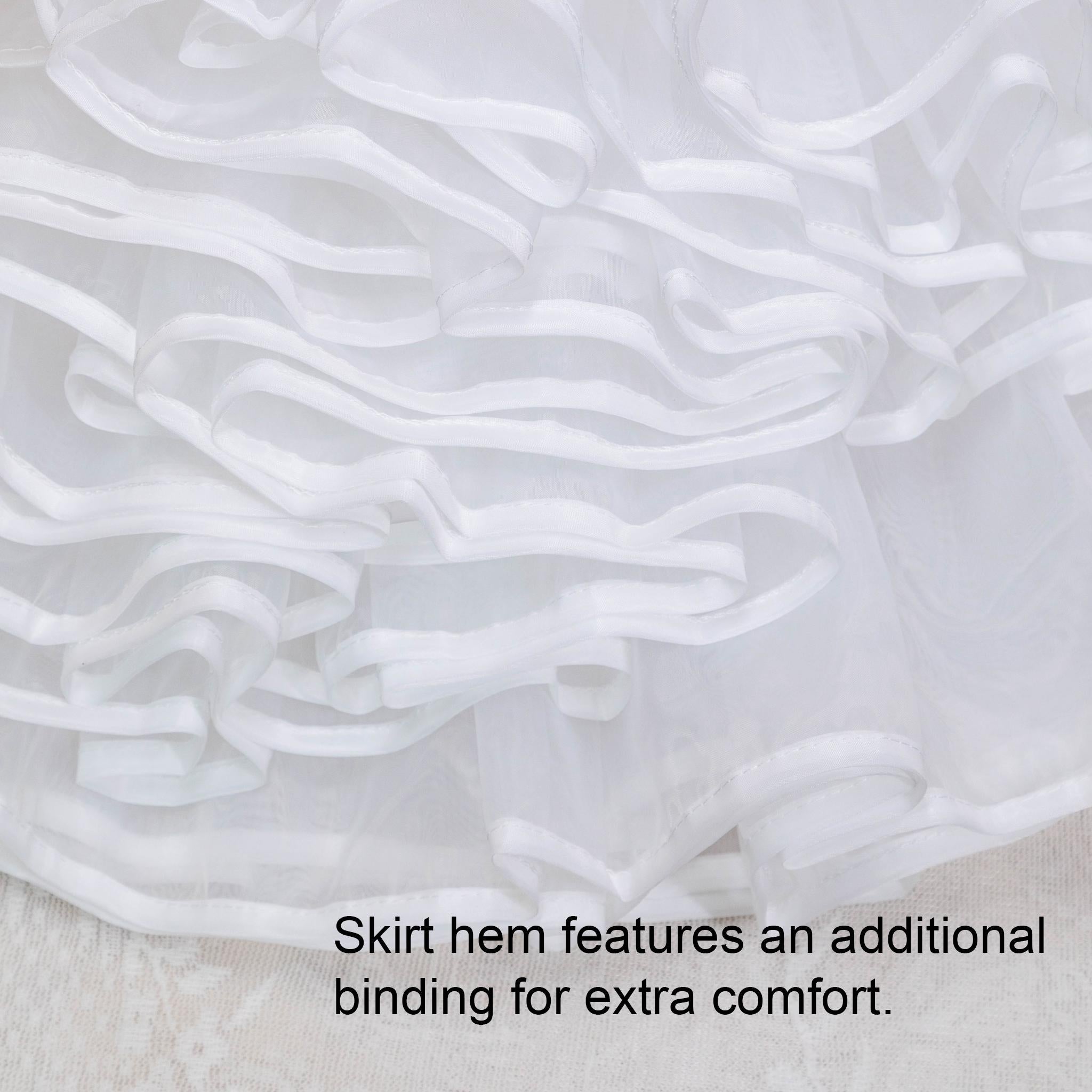 Noloria - Medium-High Volume Lolita White Puffy Petticoat, 17.7" (45 CM) - image 26
