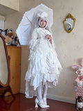 Raven and Lace Classic Lolita Foldable Ruffle Parasol - image 8