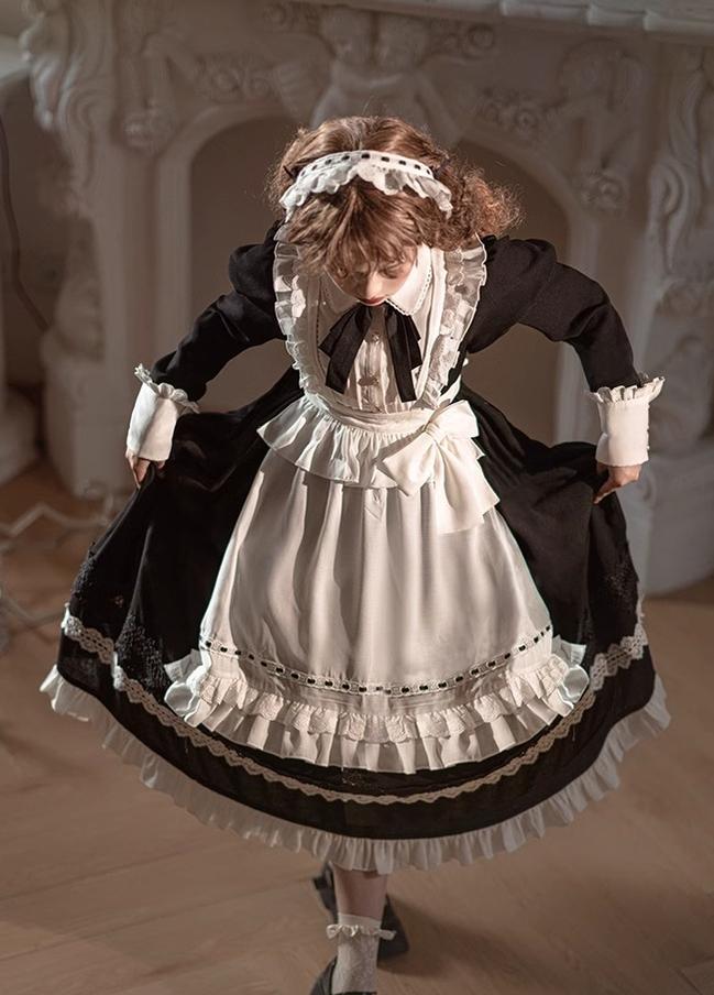 Halloween Gothic Lolita OP Maid Lolita Dress Elegant Lolita OP - image 5